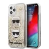 Karl Lagerfeld KLHCP12LKCGLGO Liquid Glitter Karl Choupette tok iPhone 12 Pro MAX áttetsző/ arany thumbnail