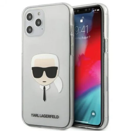 iPhone 12 Pro Max Karl Lagerfeld KLHCP12LKTR Karl Head tok átlátszó - 1
