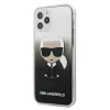 iPhone 12 mini fekete Karl Lagerfeld KLHCP12STRDFKBK Ikonik Karl Gradient tok thumbnail