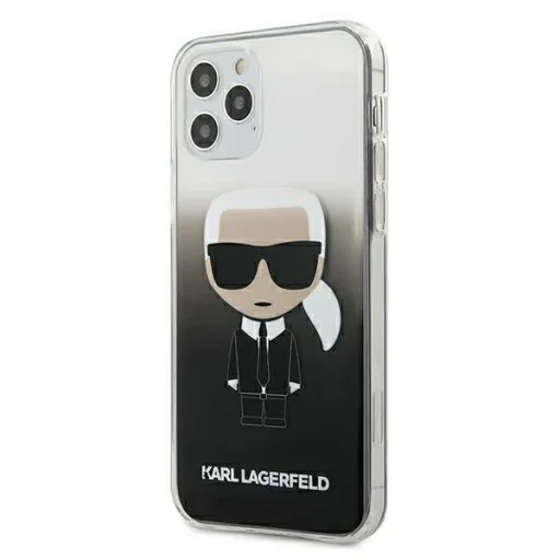iPhone 12 mini fekete Karl Lagerfeld KLHCP12STRDFKBK Ikonik Karl Gradient tok - 2