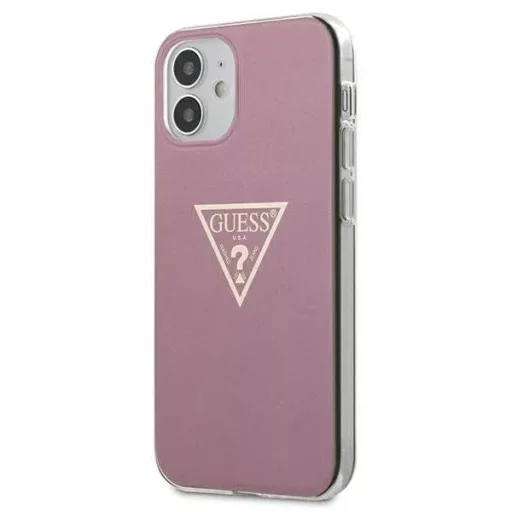 iPhone 12 mini Guess GUHCP12SPCUMPTPI  Metallic Triangle tok pink - 2