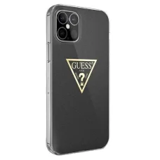 iPhone 12 mini Guess GUHCP12SPCUMPTBK Metallic Triangle tok fekete