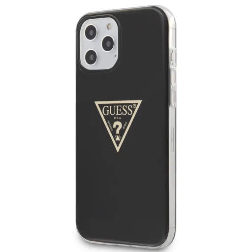 iPhone 12/ 12 Pro Guess GUHCP12MPCUMPTBK Metallic Triangle tok fekete - 2