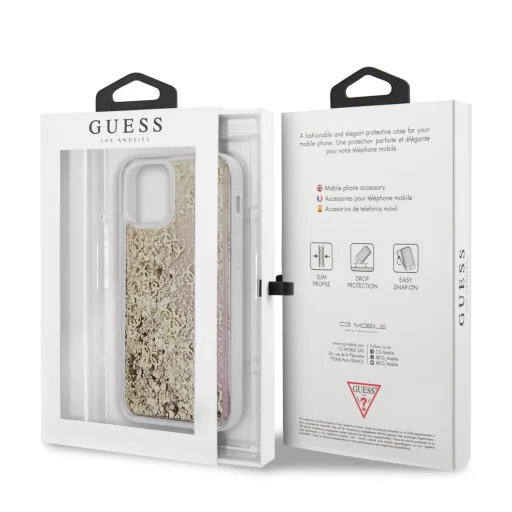 iPhone 12 mini Guess GUHCP12SLG4GGPIGO Gradient Liquid Glitter 4G tok arany - 3