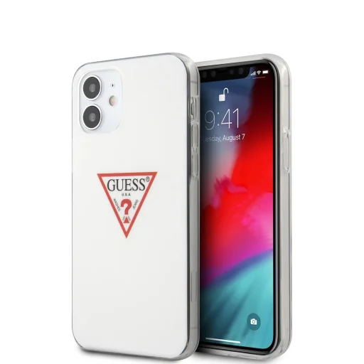iPhone 12 mini  Guess GUHCP12SPCUCTLWH Triangle tok fehér - 2