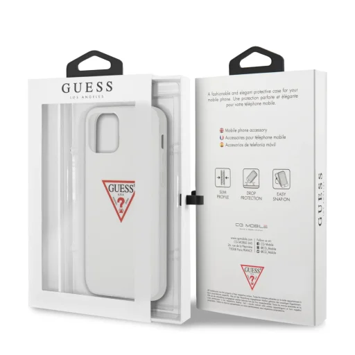 iPhone 12 mini  Guess GUHCP12SPCUCTLWH Triangle tok fehér - 5
