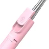 Baseus Selfie bot és teleszkópos tripod állvány bluetooth kioldóval pink + 2 körfény lámpa (SUDYZP-F04) thumbnail