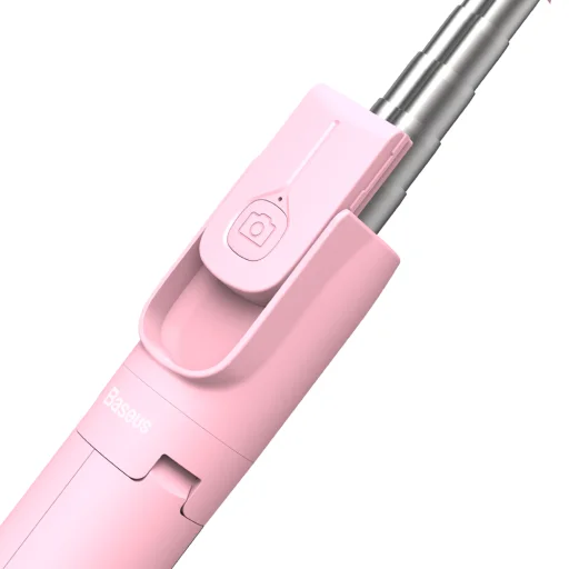 Baseus Selfie bot és teleszkópos tripod állvány bluetooth kioldóval pink + 2 körfény lámpa (SUDYZP-F04) - 8