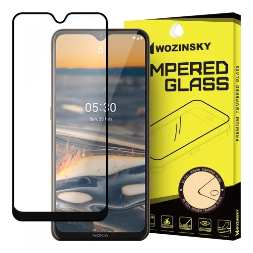 Wozinsky Full Glue 9H Super Tough kijelzővédő üvegfólia Nokia 5.3 fekete - 1
