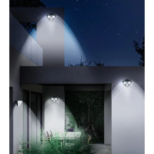 Baseus kültéri napelemes 4x LED lámpa mozgásérzékelővel fekete (DGNEN-B01) - 17