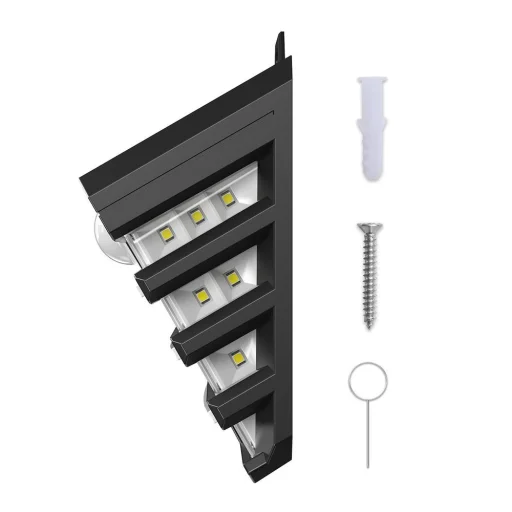 Baseus 2x kültéri napelemes LED lámpa mozgás érzékelővel fekete (DGNEN-D01) - 2