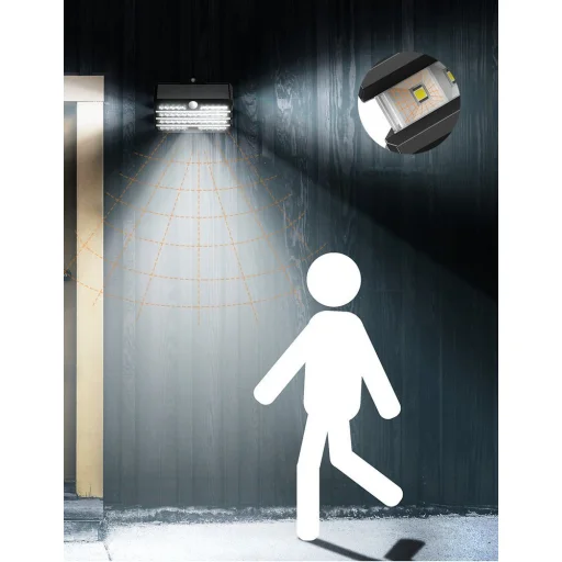 Baseus 2x kültéri napelemes LED lámpa mozgás érzékelővel fekete (DGNEN-D01) - 17