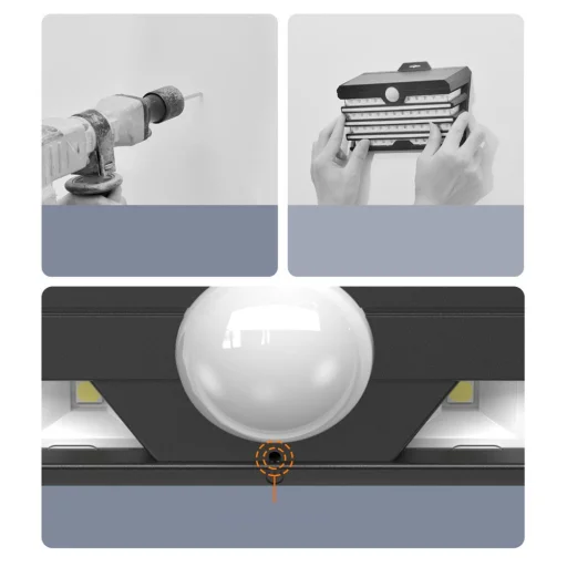 Baseus 2x kültéri napelemes LED lámpa mozgás érzékelővel fekete (DGNEN-D01) - 18