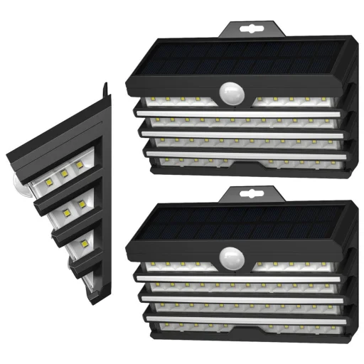 Baseus 2x kültéri napelemes LED lámpa mozgás érzékelővel fekete (DGNEN-D01) - 1