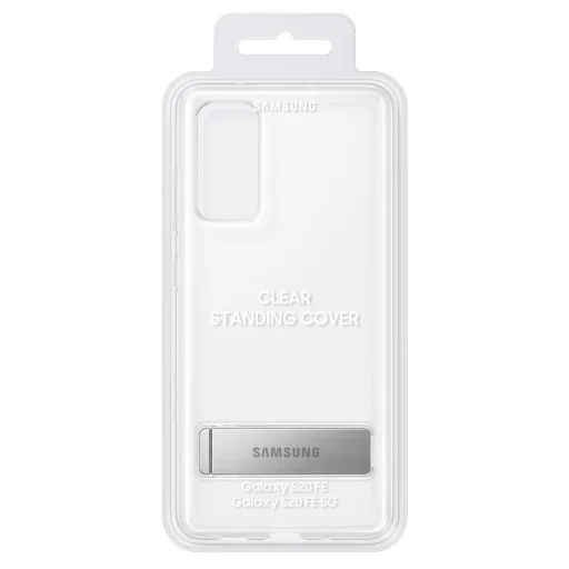 Samsung gyári szilikon tok kihajtható támasszal Samsung S20 FE 5G átlátszó (EF-JG780CTEGEU) - 7