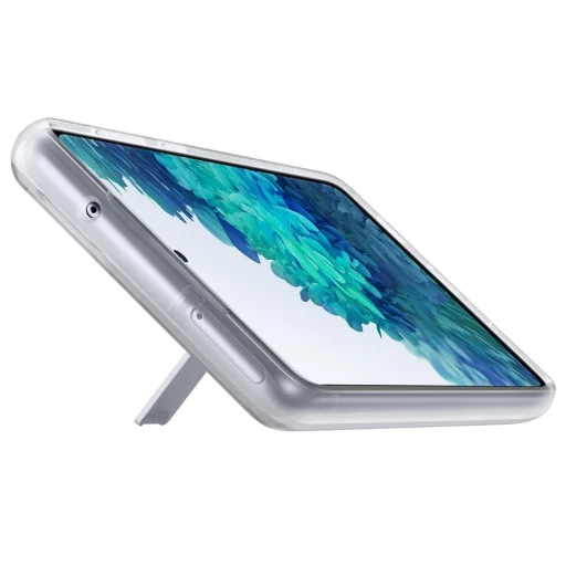 Samsung gyári szilikon tok kihajtható támasszal Samsung S20 FE 5G átlátszó (EF-JG780CTEGEU) - 9