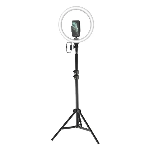 Baseus 30cm LED körfény és tripod állvánnyal, ringlight fekete (CRZB12-B01) - 1