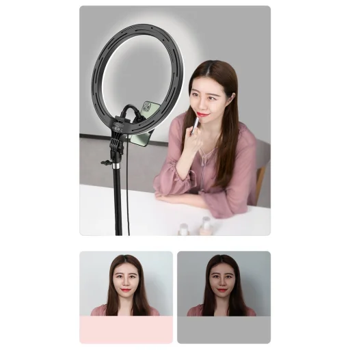 Baseus 30cm LED körfény és tripod állvánnyal, ringlight fekete (CRZB12-B01) - 15