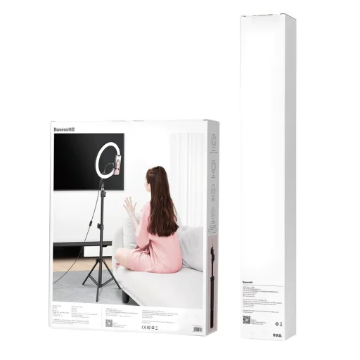Baseus 30cm LED körfény és tripod állvánnyal, ringlight fekete (CRZB12-B01) - 8