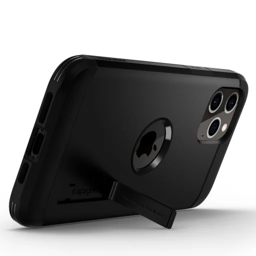 iPhone 12/ 12 Pro Spigen Tough Armor tok kihajtható támasszal fekete (ACS01710) - 3