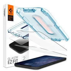Spigen Glas.TR Slim EZ Fit 2x kijelzővédő üvegfólia + felhelyezőkeret iPhone 12 mini (AGL01811)