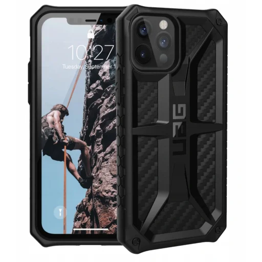 iPhone 12/ 12 Pro UAG Monarch tok szénszál mintájú ütésálló - 1