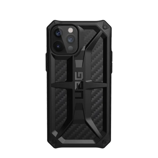 UAG Monarch iPhone 12 Pro MAX ütésálló tok fekete szénszál mintájú - 1