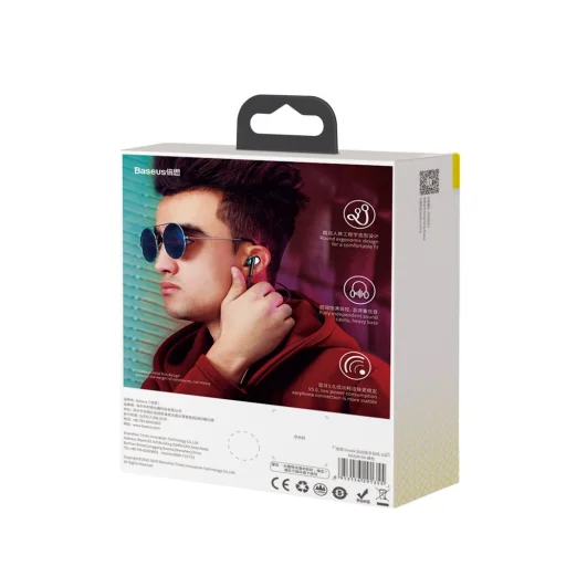 Baseus Encok S30 vezeték nélküli Bluetooth 5.0 fülhallgató fekete (NGS30-0A) - 3