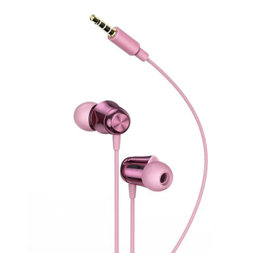 Baseus Encok H13 3.5 mm jack vezetékes fülhallgató mikrofonnal pink (NGH13-04) - 1