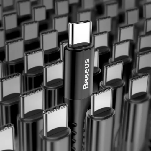 Baseus Fish Eye kábel USB-A / USB-C 2A 1m - fekete - 7