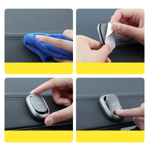 Baseus Beetle 2x Univerzális öntapadós tároló csipesz szürke (ACGGJK-0G) - 19