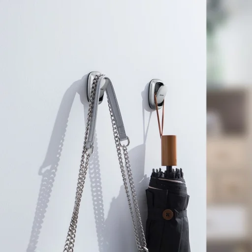 Baseus Beetle 2x Univerzális öntapadós tároló csipesz ezüst (ACGGJK-0S) - 9