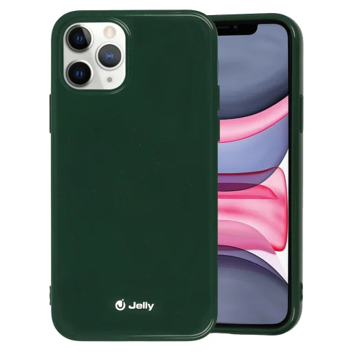 iPhone 12 mini Jelly szilikon tok sötétzöld - 1