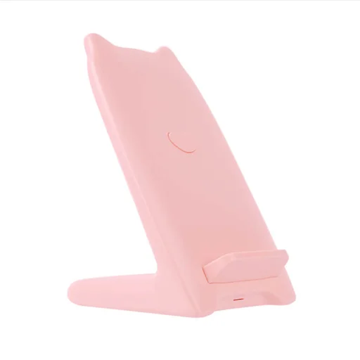 Nillkin MC037 Kitty vezeték nélküli Qi gyorstöltő állvány pink - 1