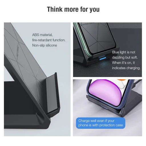 Nillkin MC049 Standpro vezeték nélküli Qi gyorstöltő állvány 15W fekete - 6