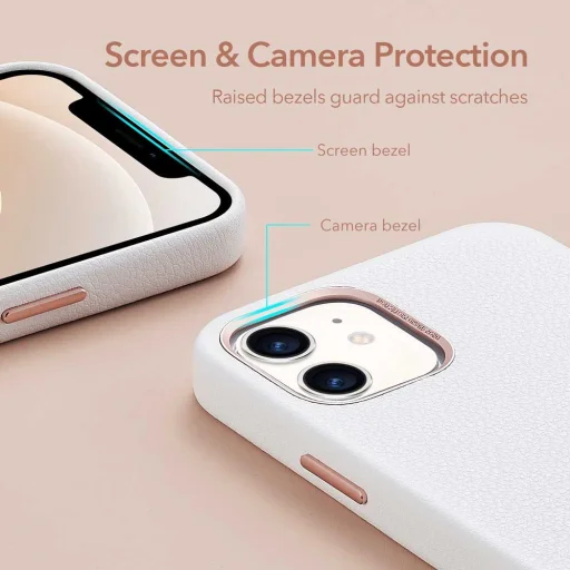 ESR Metro bőr tok iPhone 12 mini fehér  - 6