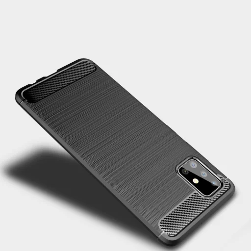 Tech-Protect Szénszál mintájú TPU tok Samsung M51 fekete - 3