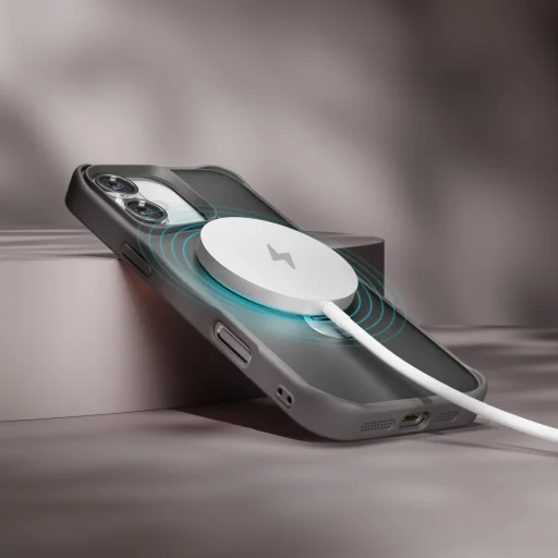 Etteri Matt Mag Ring Tok iPhone 16 Plus 6,7" szürke - 8