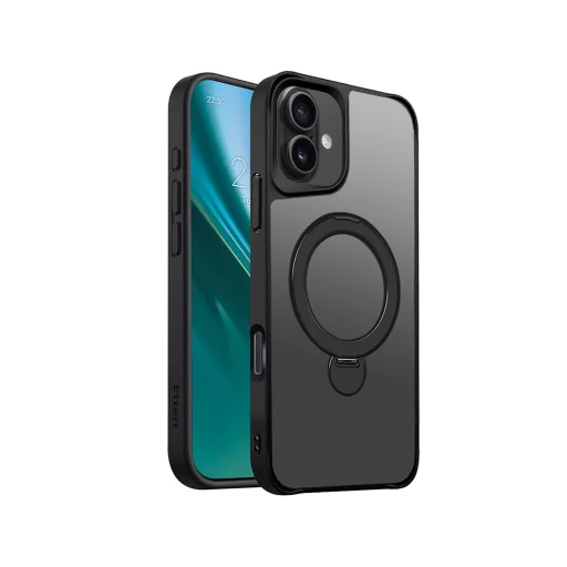 Etteri Matt Mag Ring iPhone 16 Plus 6,7" fekete tok - 1