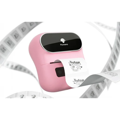 Hordozható címkenyomtató Phomemo M220 (Rózsaszín) - 5