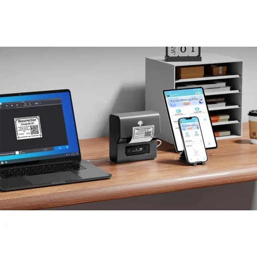 Phomemo M221 hordozható címkenyomtató (szürke-fekete) - 3