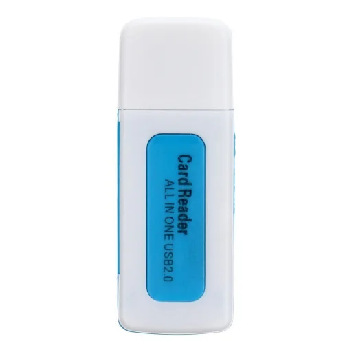 Memóriakártya-olvasó USB 2.0 kék fehér - 1