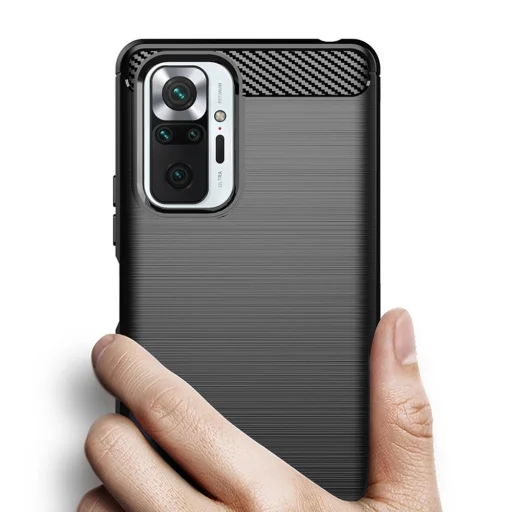 CARBON tok Xiaomi Redmi Note 10 Pro / Redmi Note 10 Pro Max fekete - 5