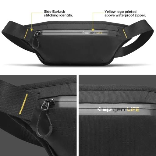 Spigen KD411 Klasden övtáska - fekete - 3