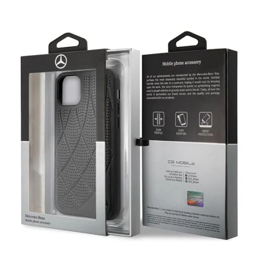 Mercedes MEHCP12SDIQBK iPhone 12 mini 5,4" fekete fliptok Bow Line tok - 7