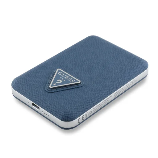 Guess PU Grained Triangle Logo MagSafe Powerbank 5000mAh Kék - 3