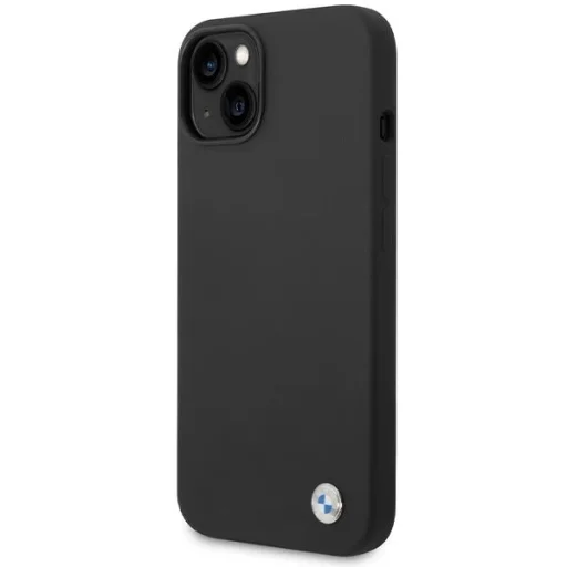  iPhone 15 / 14 / 13 Fekete BMW Szilikon Fém Logós tok - 2