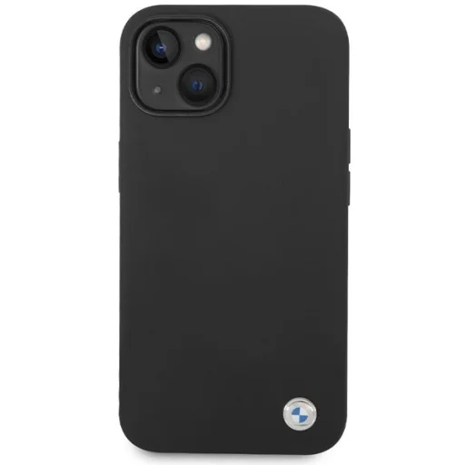  iPhone 15 / 14 / 13 Fekete BMW Szilikon Fém Logós tok - 3