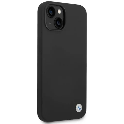  iPhone 15 / 14 / 13 Fekete BMW Szilikon Fém Logós tok - 4