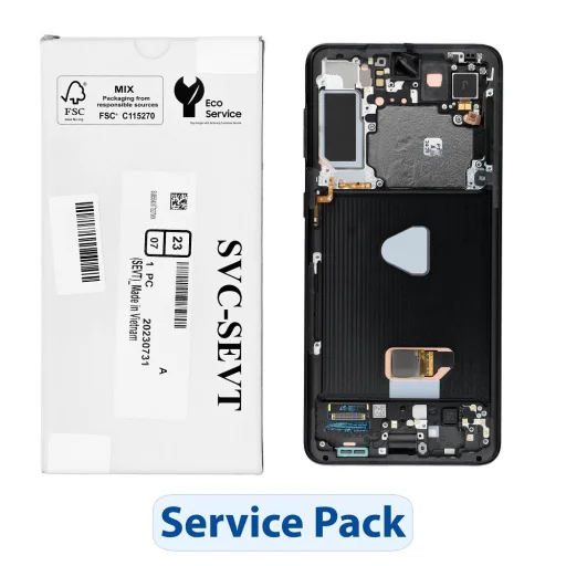 ServicePack LCD Kijelző SAMSUNG S21 Plus G996B GH82-27268A Fekete - 1